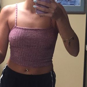 Cropped tank pink